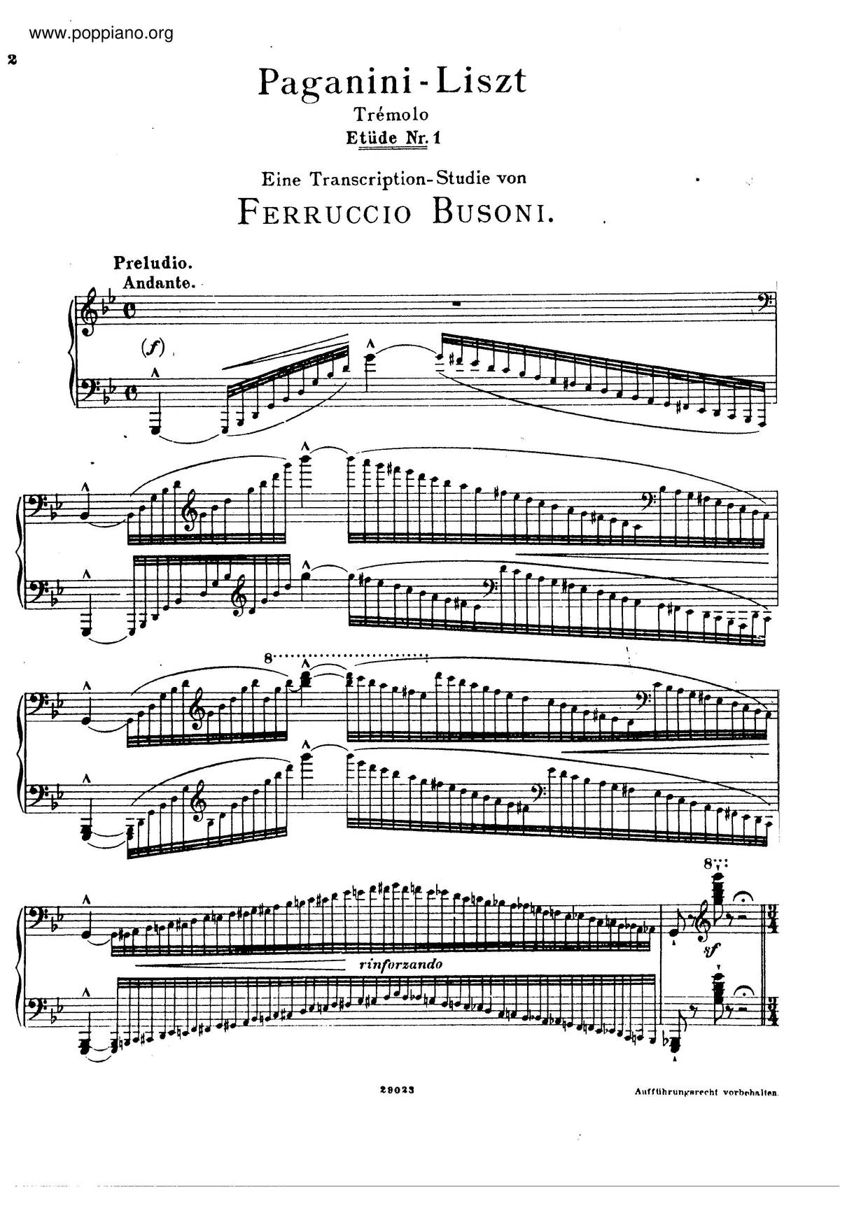 Franz Liszt Grandes Tudes De Paganini S No Tude In A Minor