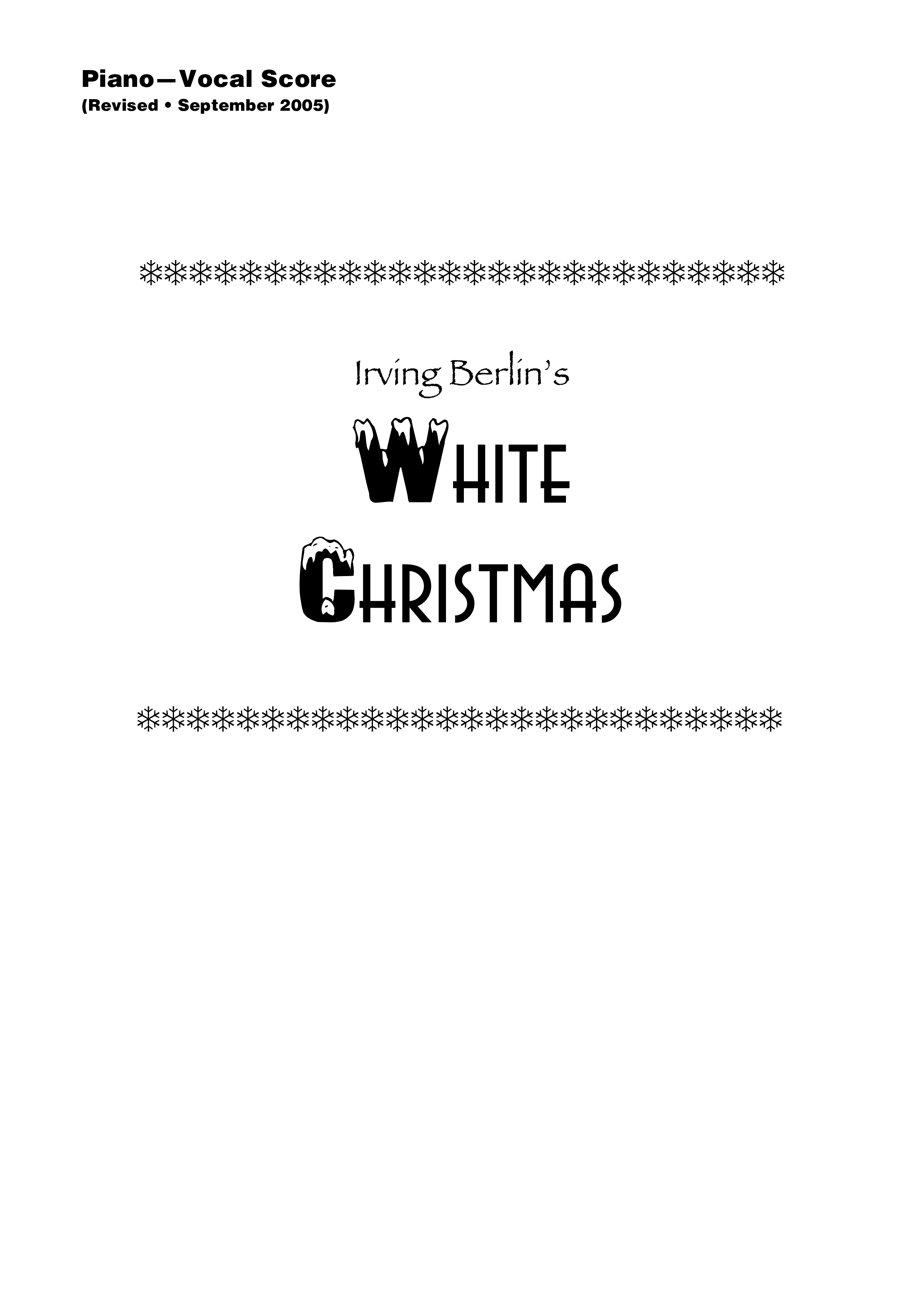 Irving Berlin White Christmas Pdf