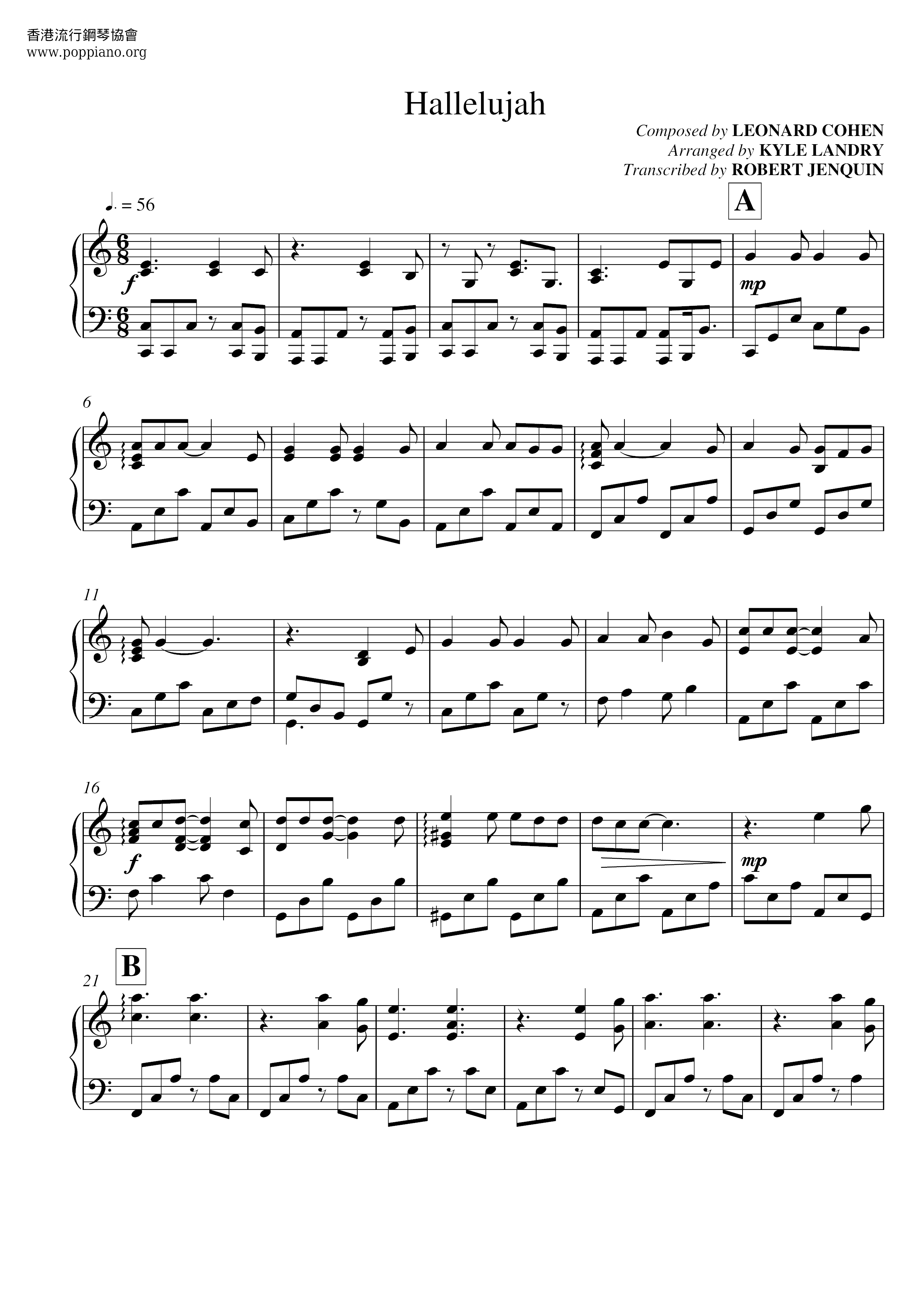 Hymn Hallelujah Sheet Music Pdf Free Score Download