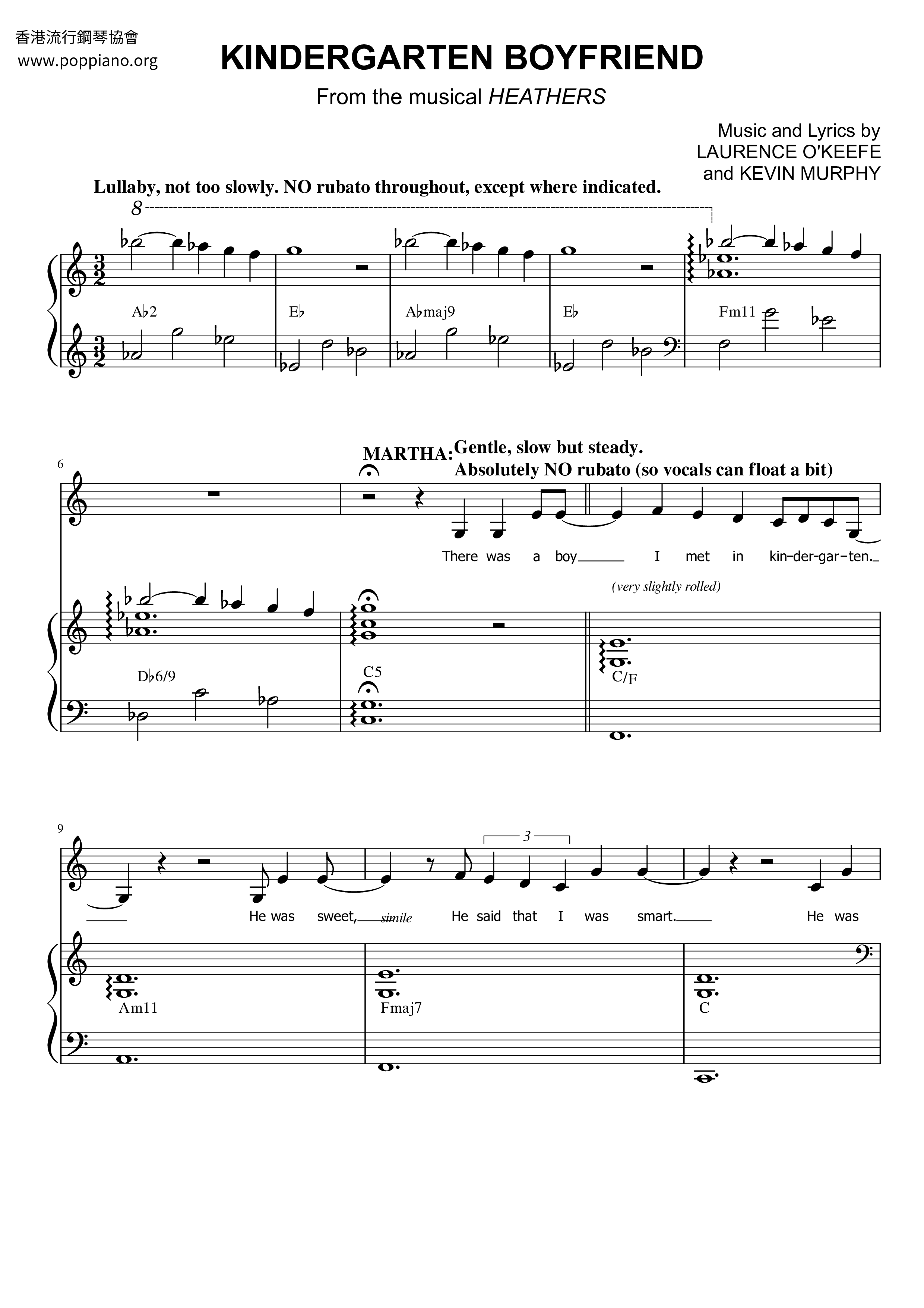 heathers-kindergarten-boyfriend-sheet-music-pdf-free-score-download