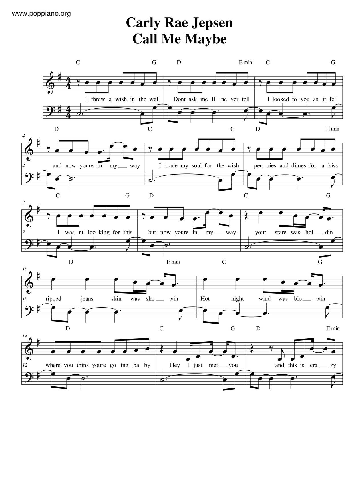 carly-rae-jaspen-call-me-maybe-sheet-music-pdf-free-score-download