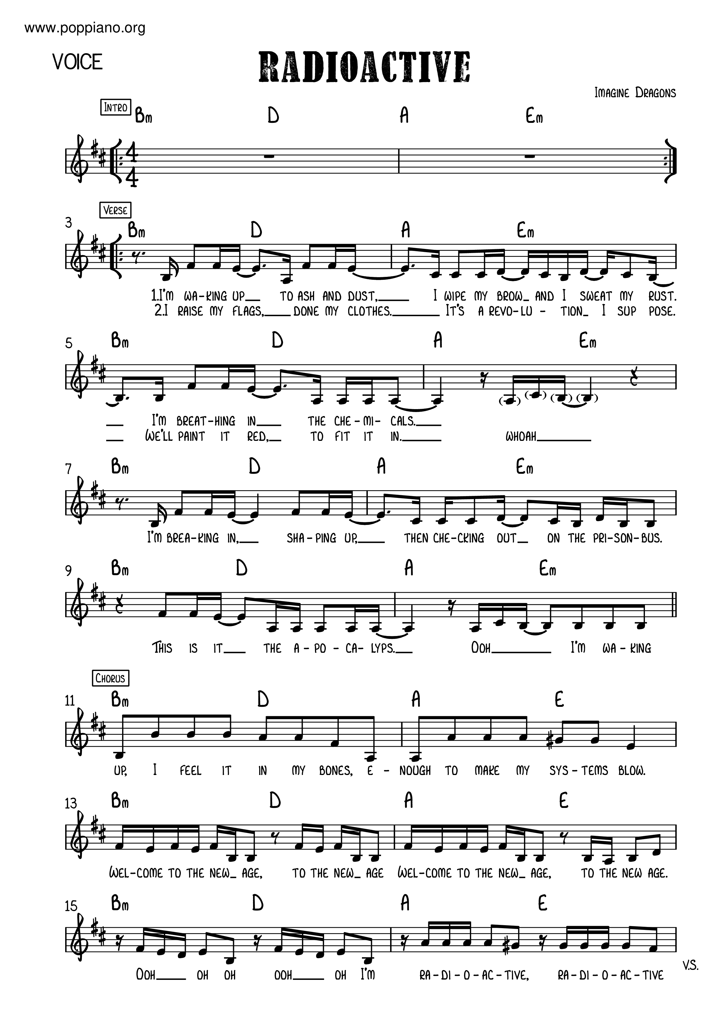 Carole King Radioactive Sheet Music Pdf Free Score Download ★ 8126