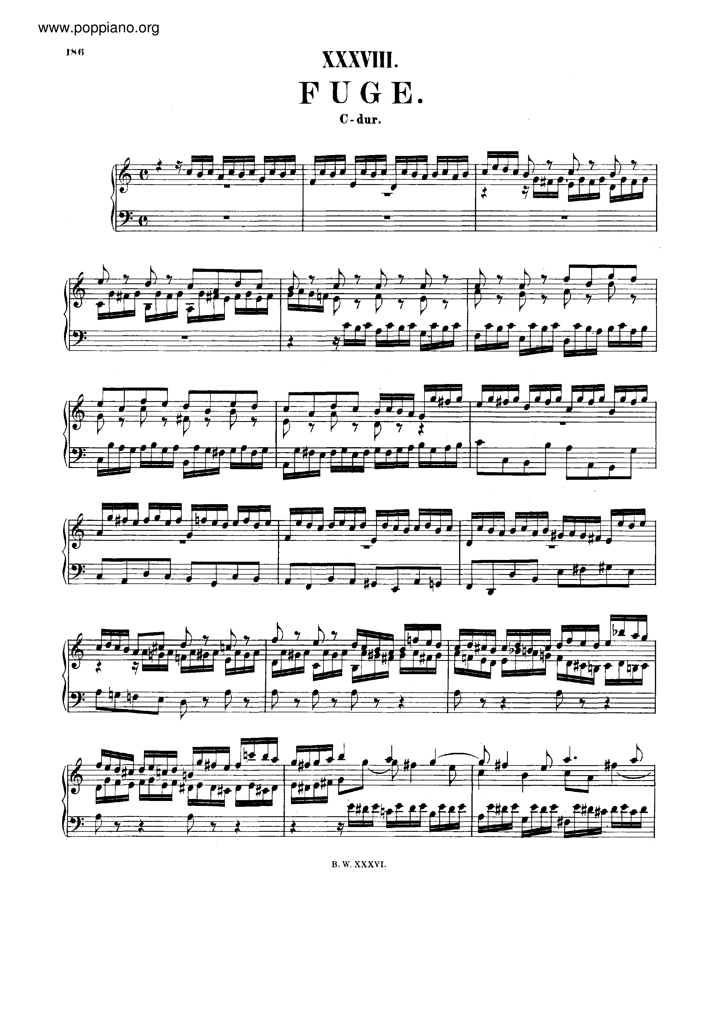 Bach Fugue Sheet Music