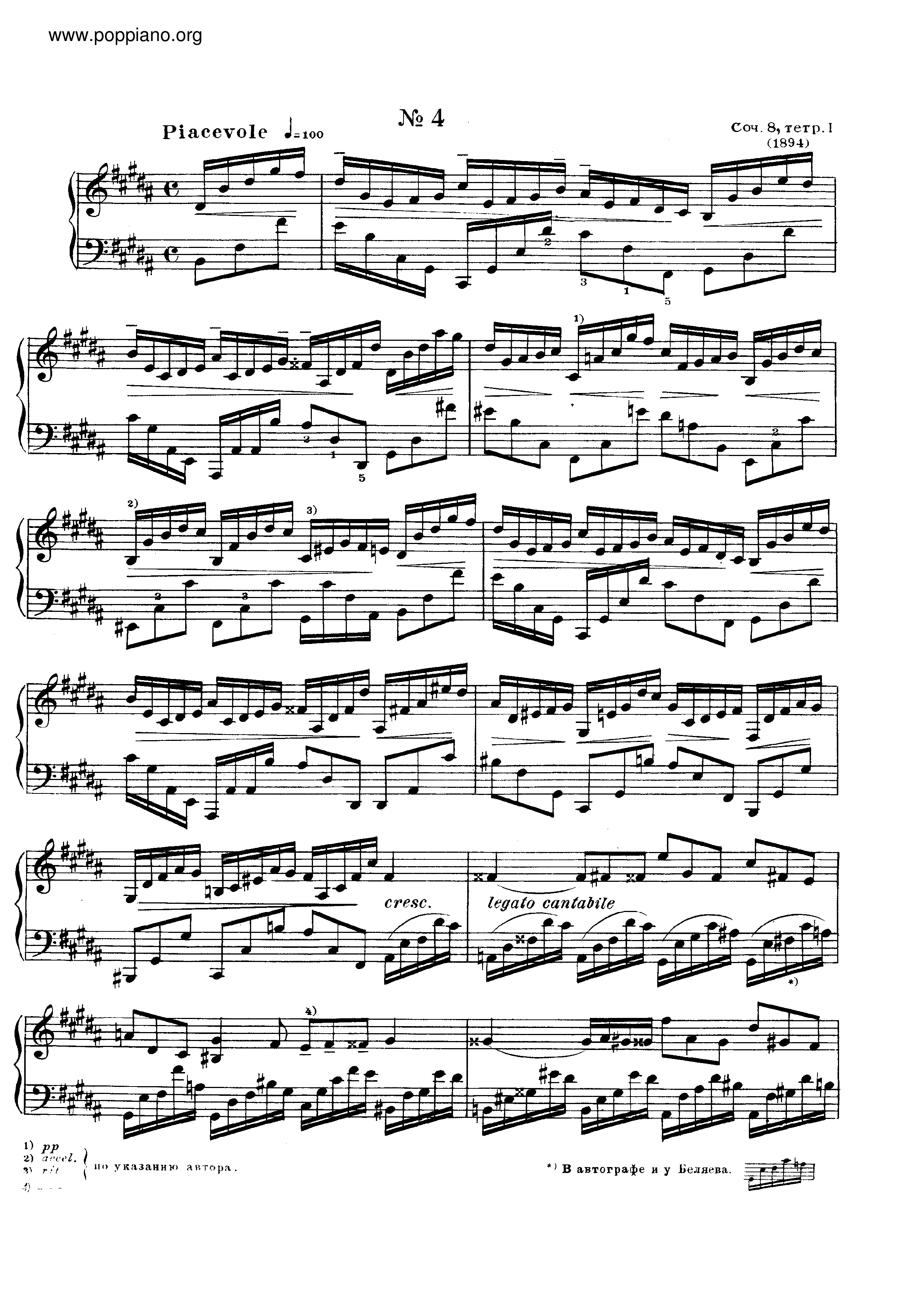 Scriabin No 4 Etude In B Major Op 8 ピアノ譜pdf 香港ポップピアノ協会 無料pdf楽譜ダウンロード Gakufu