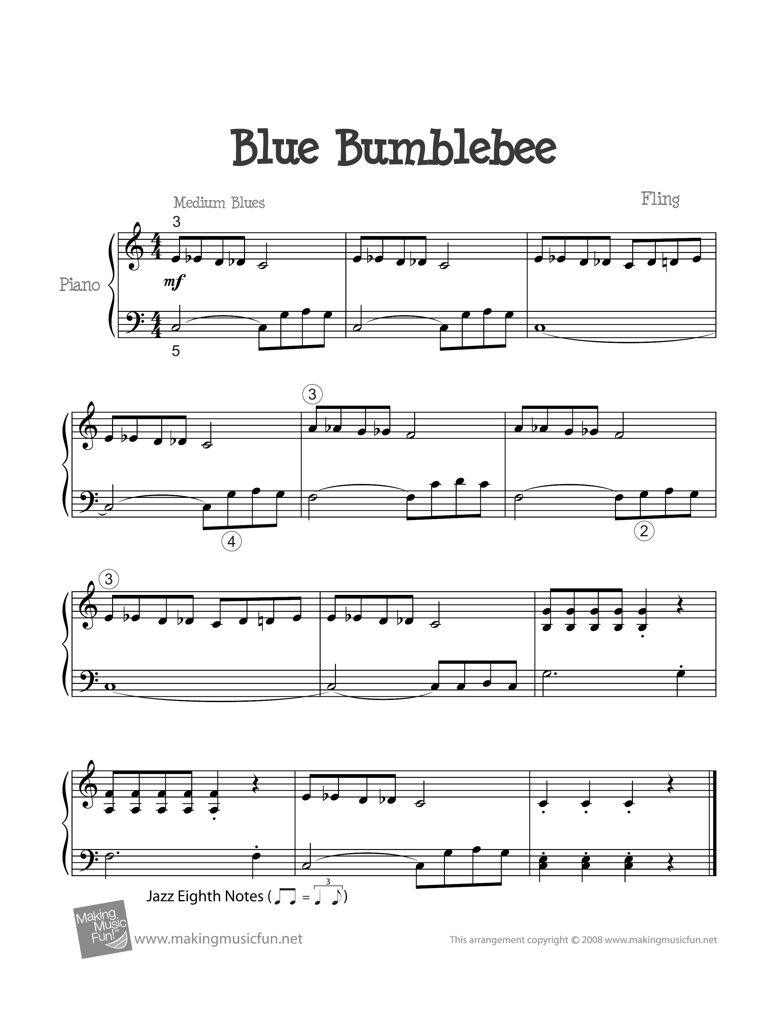 Blue Bumblebee琴谱