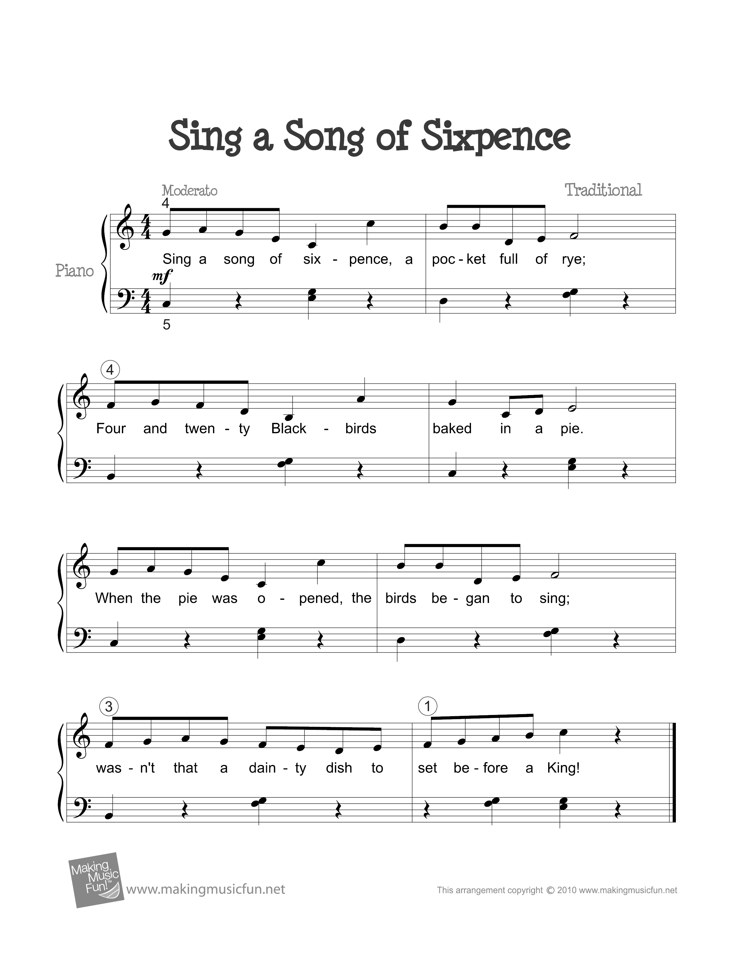 kid-songs-sing-a-song-of-sixpence-sheet-music-pdf-free-score