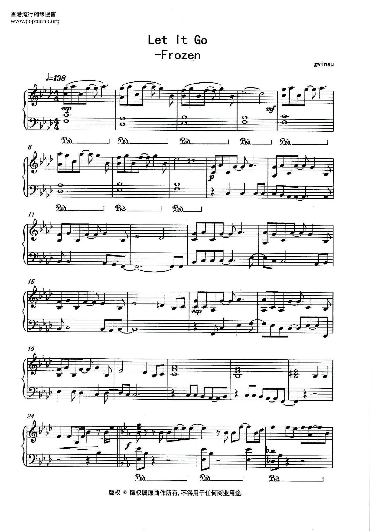 Frozen Score Download