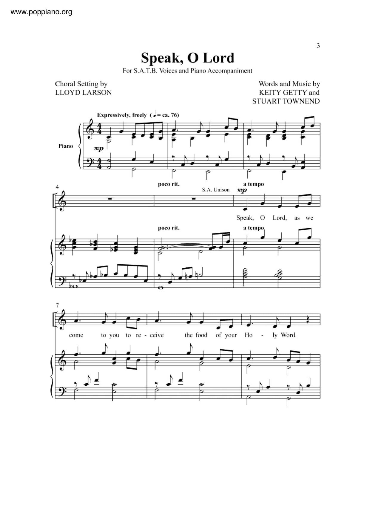 Speak O Lordall Versions Sheet Music Piano Score Free Pdf Download Hk Pop Piano Academy