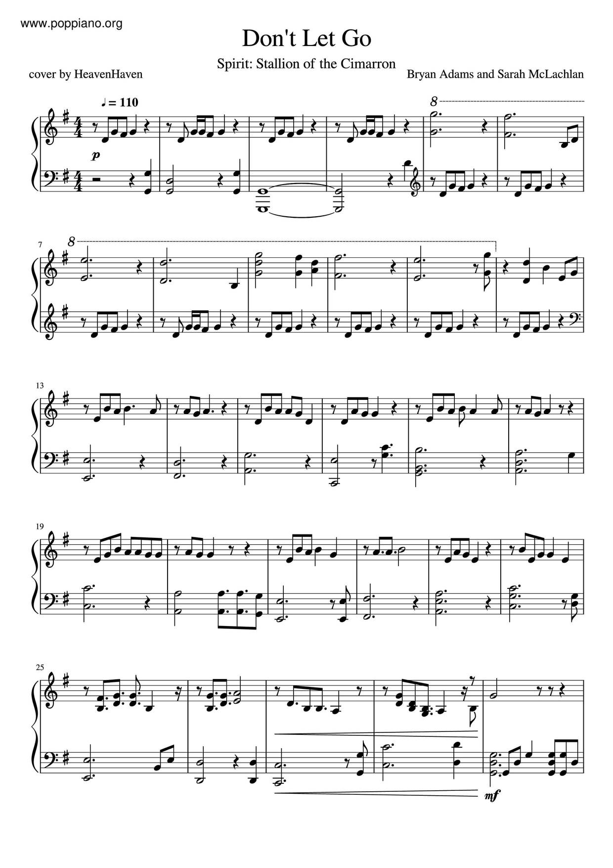 bryan-adams-sarah-mclachlan-don-t-let-go-sheet-music-pdf-free-score