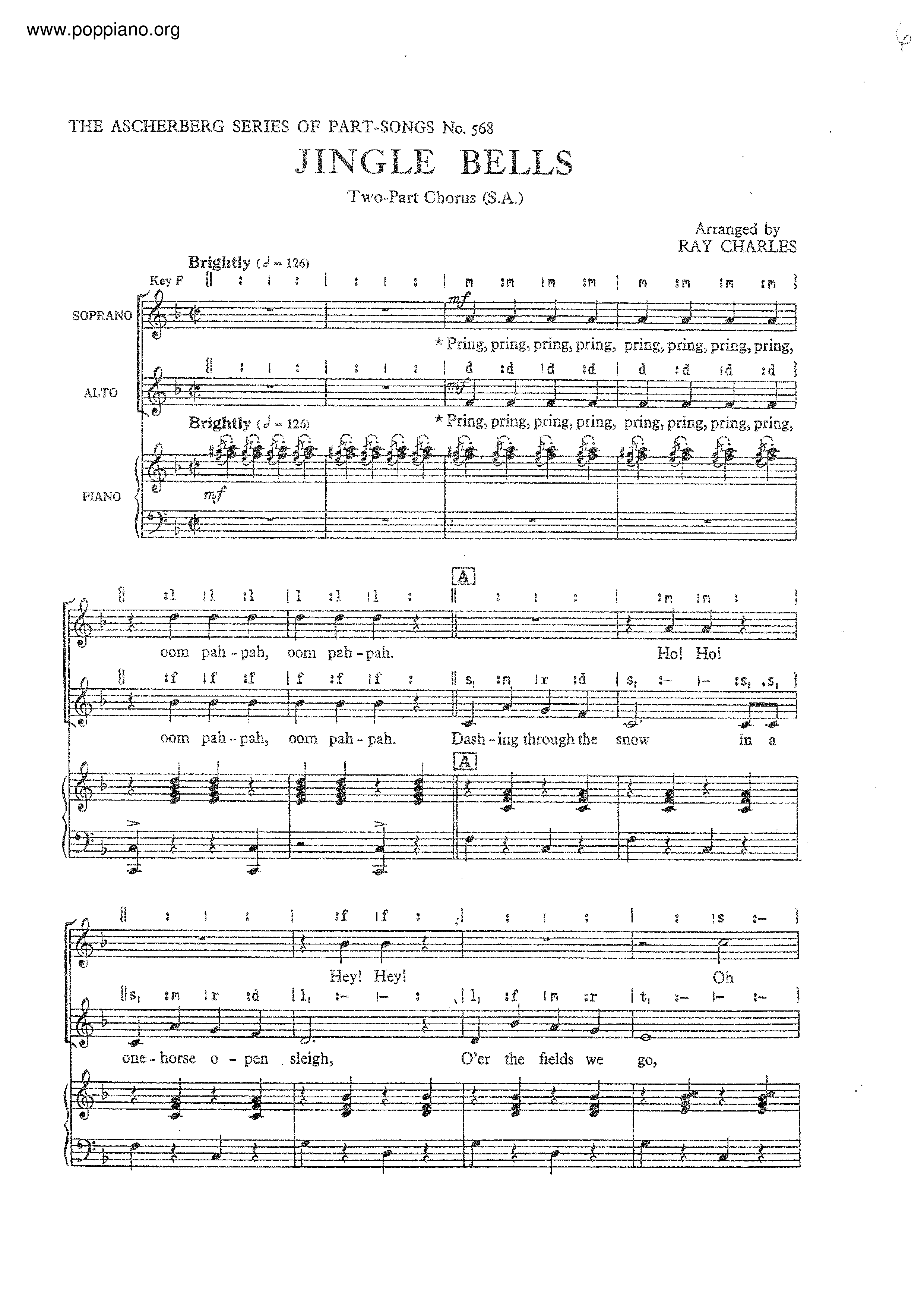 Christmas Jingle Bells Sheet Music Pdf Free Score Download ★