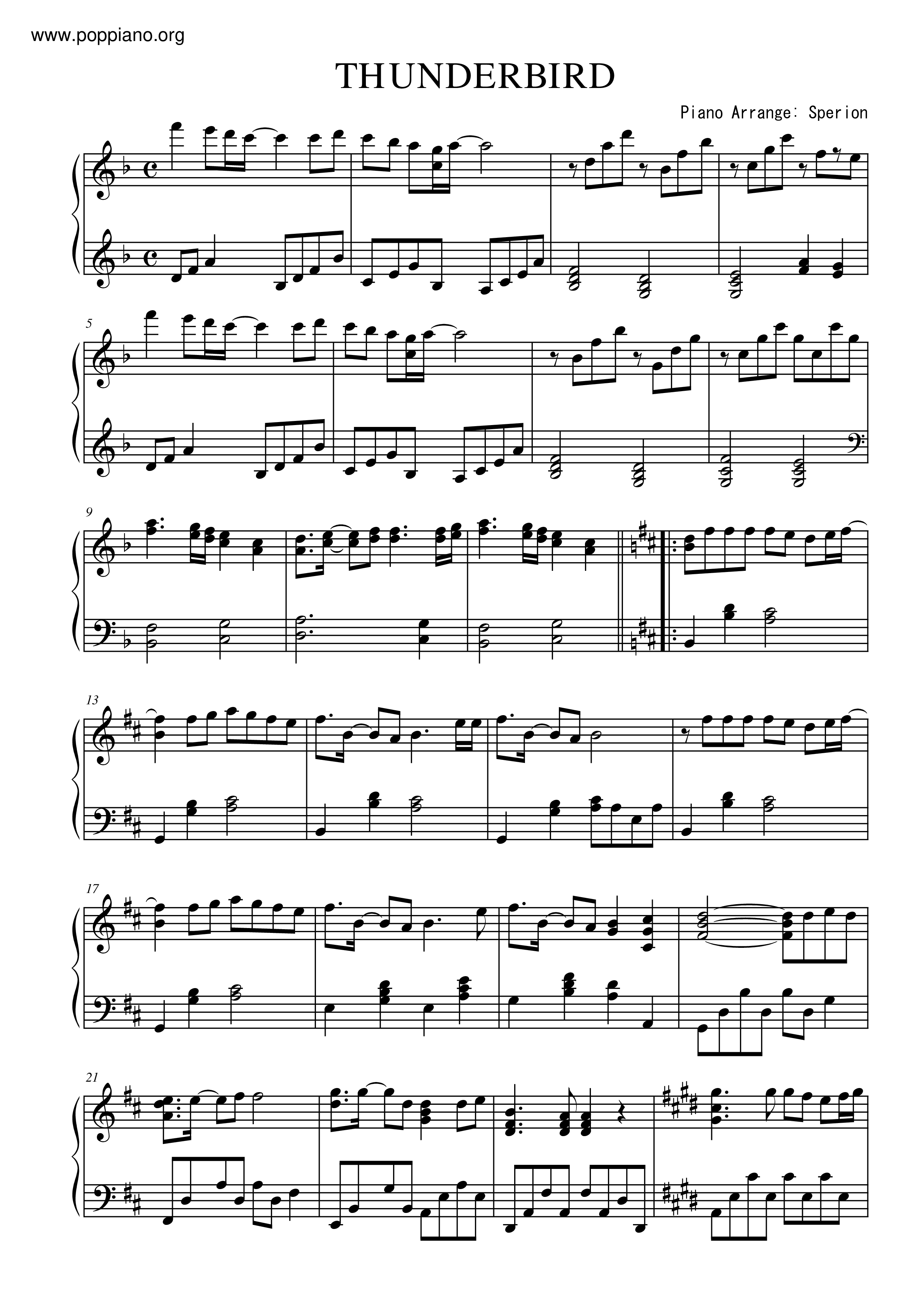 T M Revolution Thunderbird Sheet Music Pdf T M Revolution Free Score Download