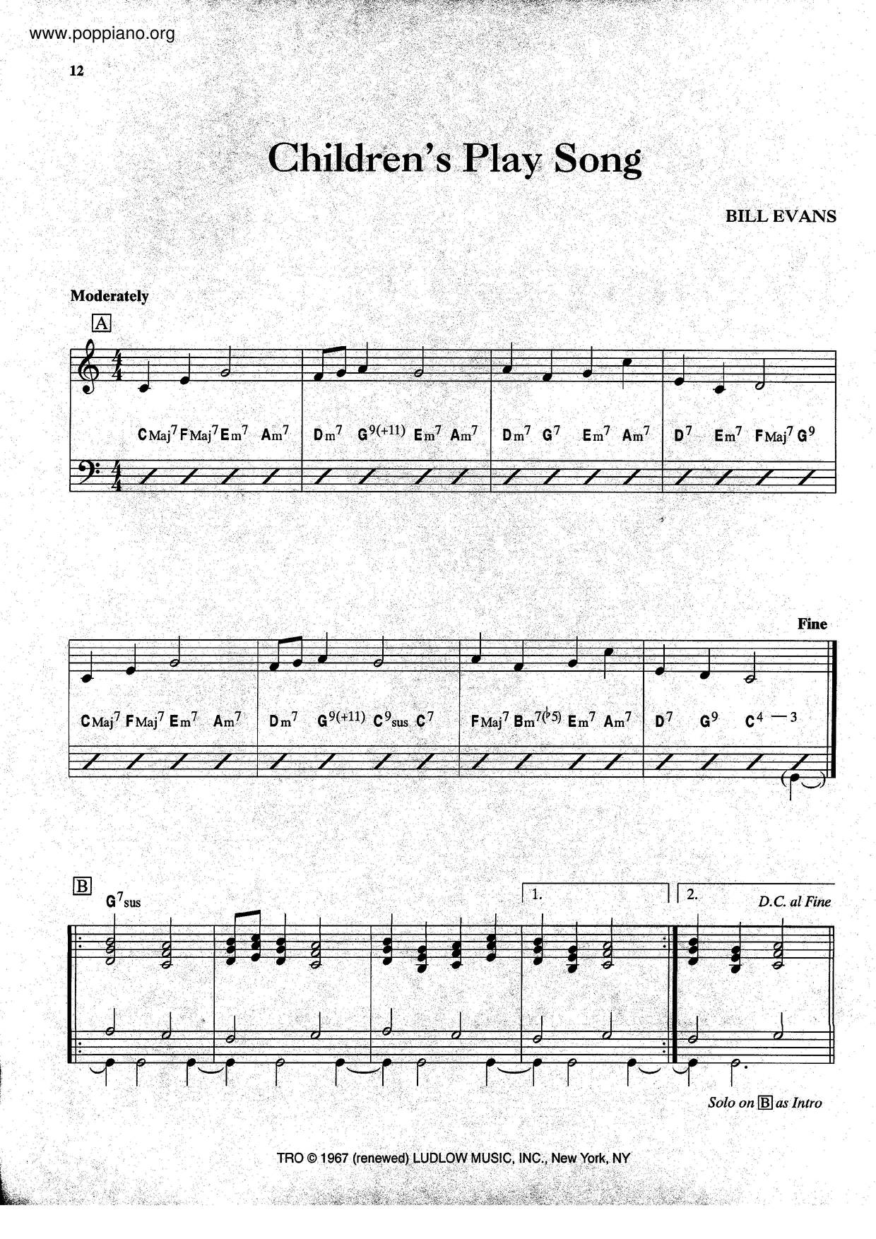 bill-evans-children-s-play-song-sheet-music-pdf-free-score-download