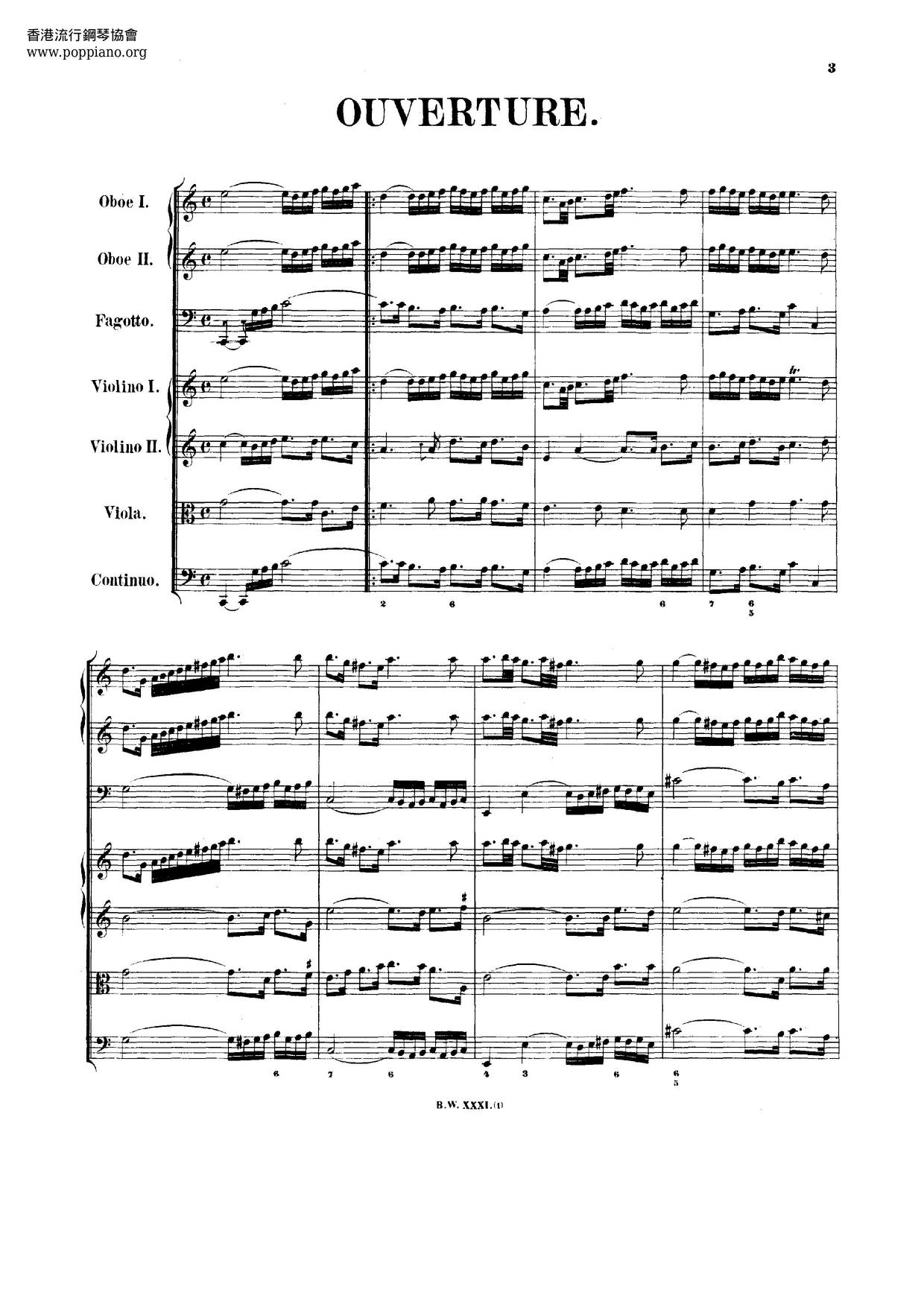 Bach Orchestral Suite No 1 In C Major Bwv 1066 Sheet Music Pdf Free Score Download ★ 3385