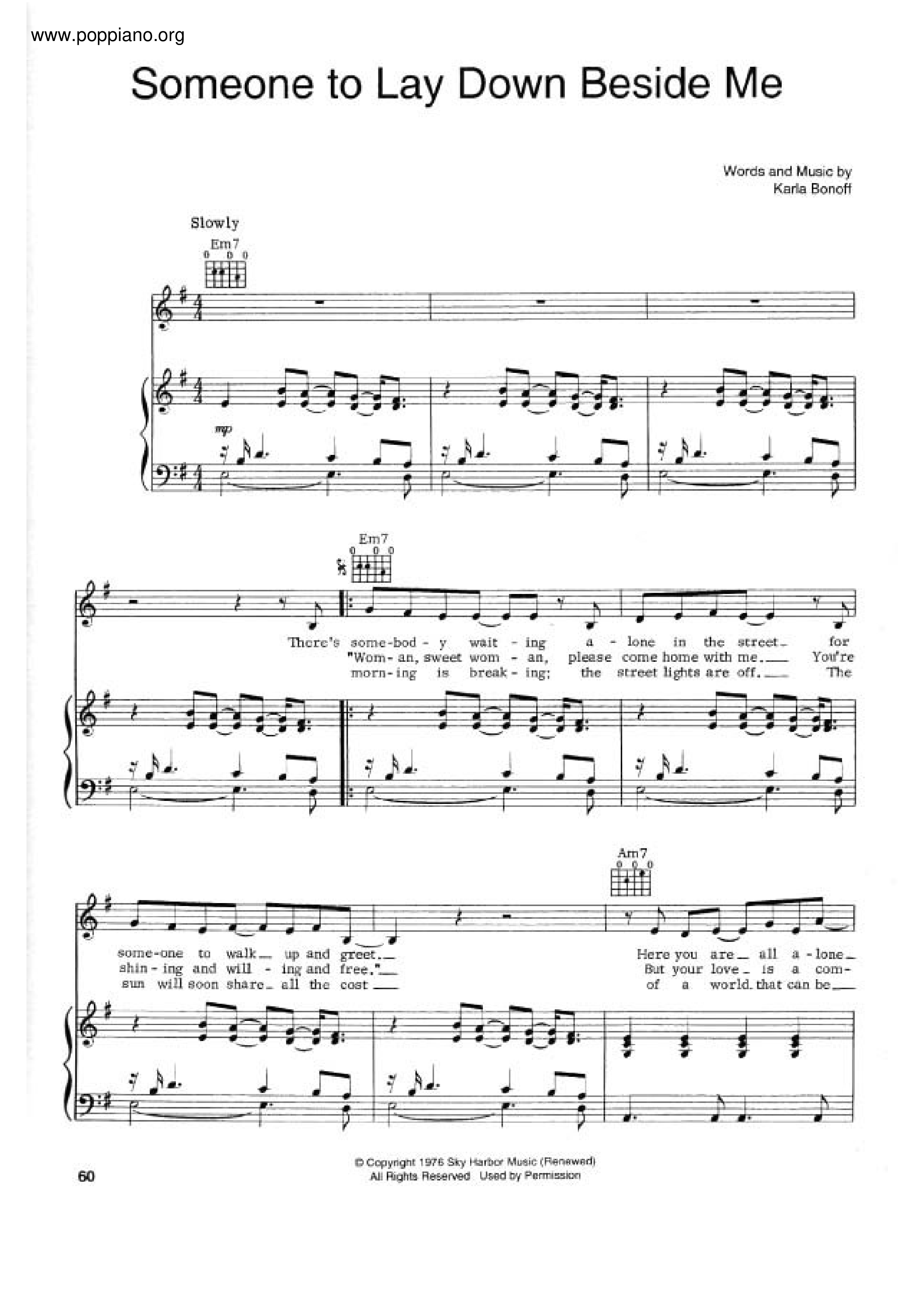 linda-ronstadt-someone-to-lay-down-beside-me-sheet-music-pdf-free