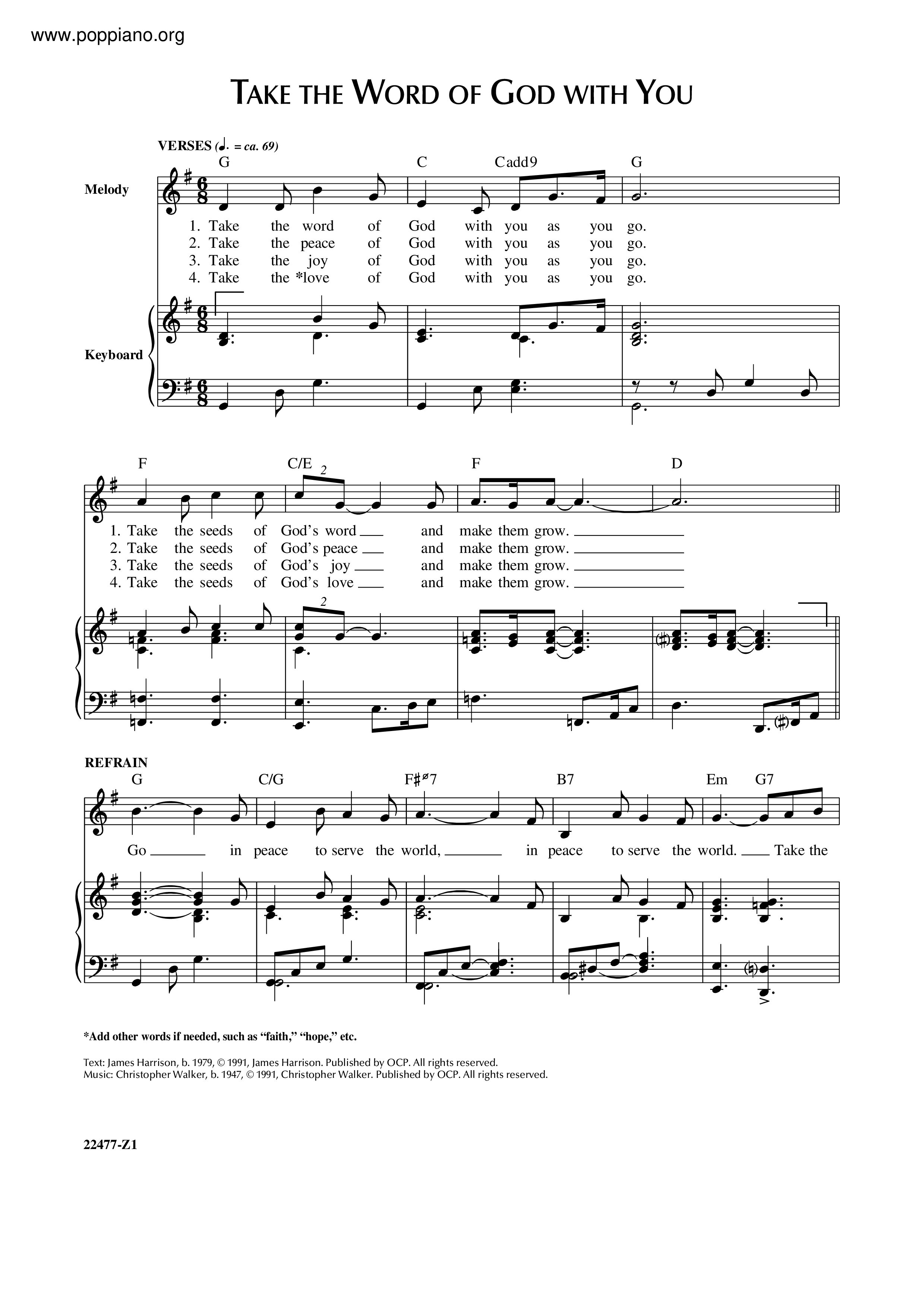 hymn-take-the-word-of-god-with-you-sheet-music-pdf-free-score-download