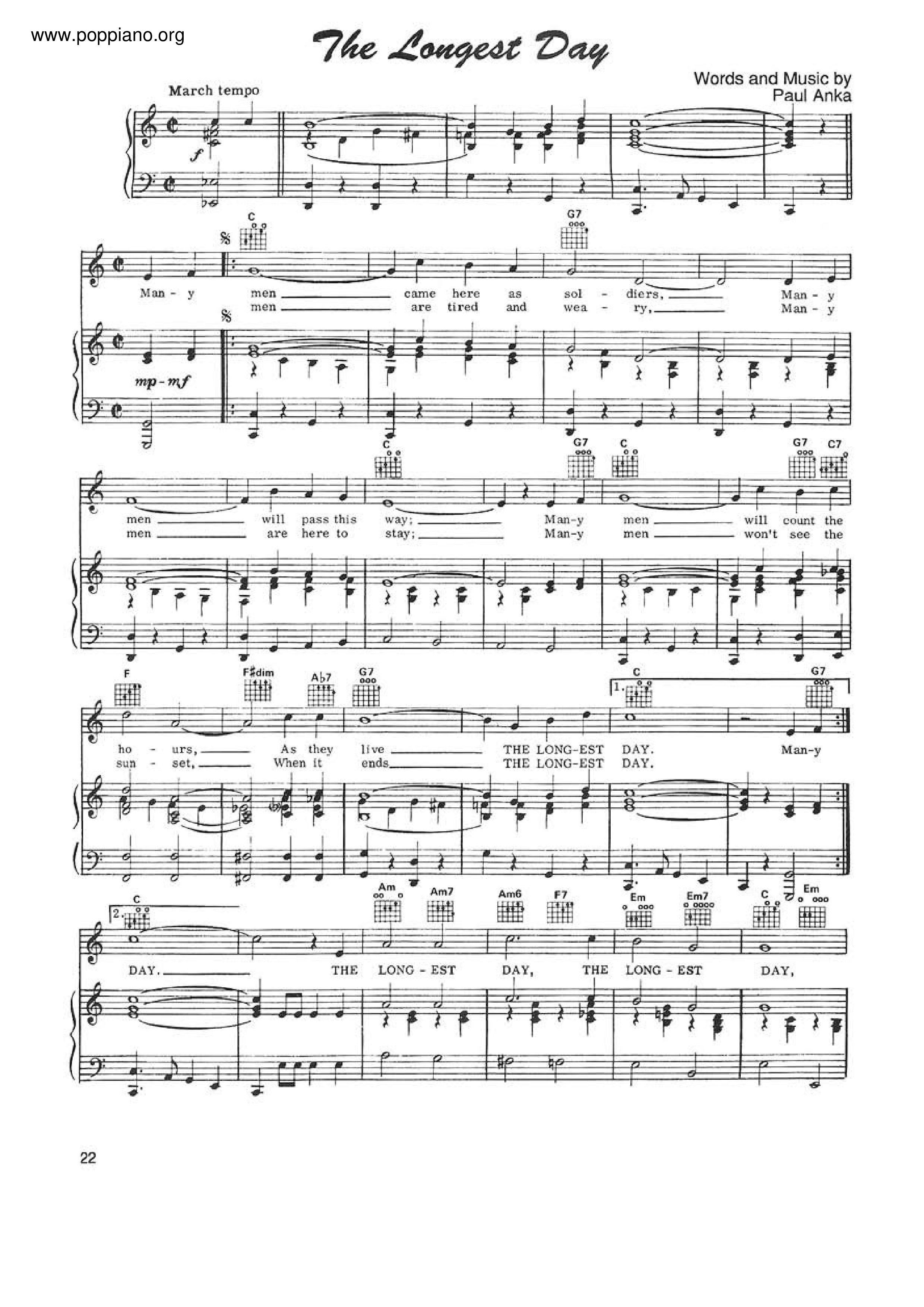 paul-anka-the-longest-day-sheet-music-pdf-free-score-download