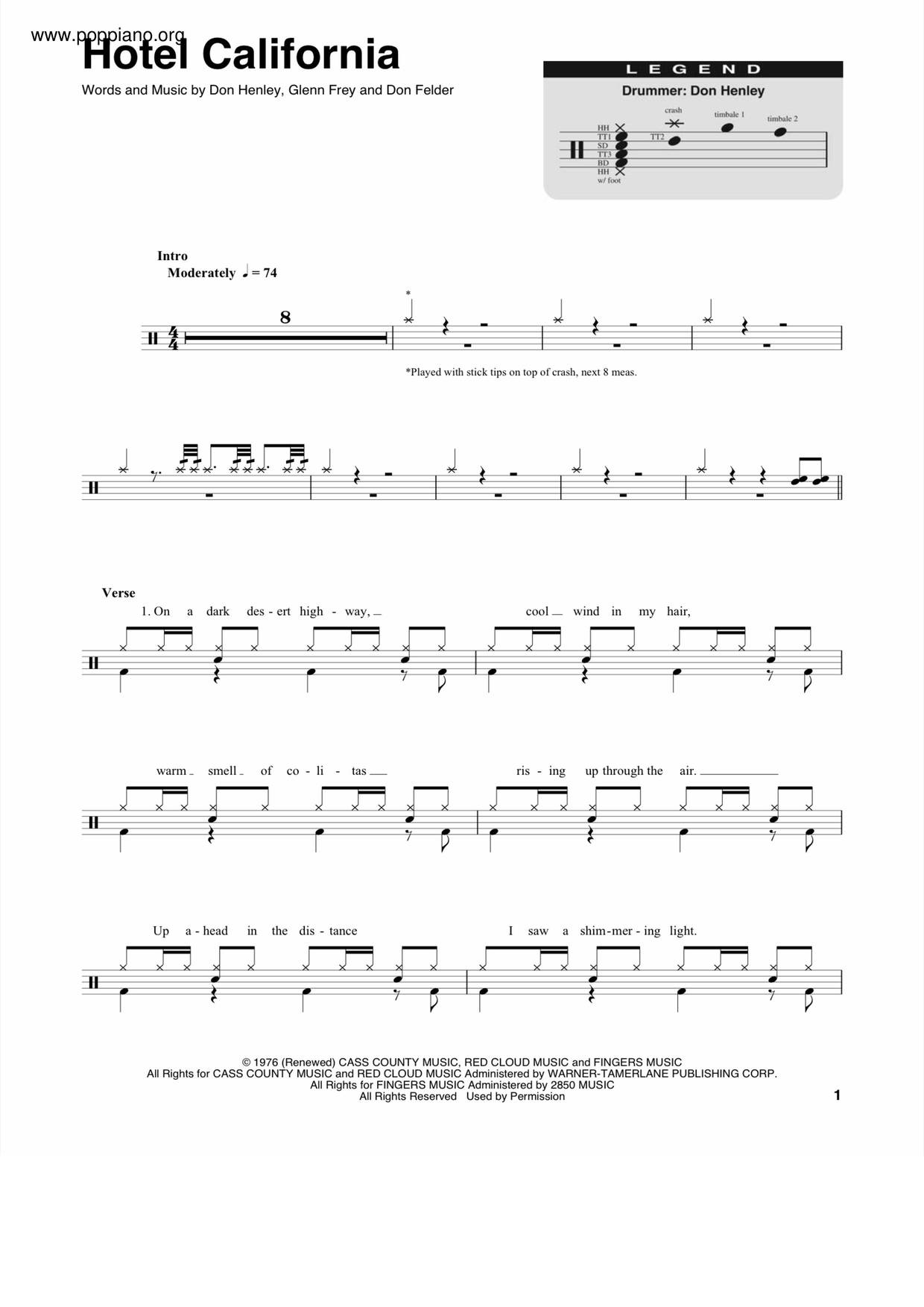 eagles-hotel-california-drum-tab-pdf-free-score