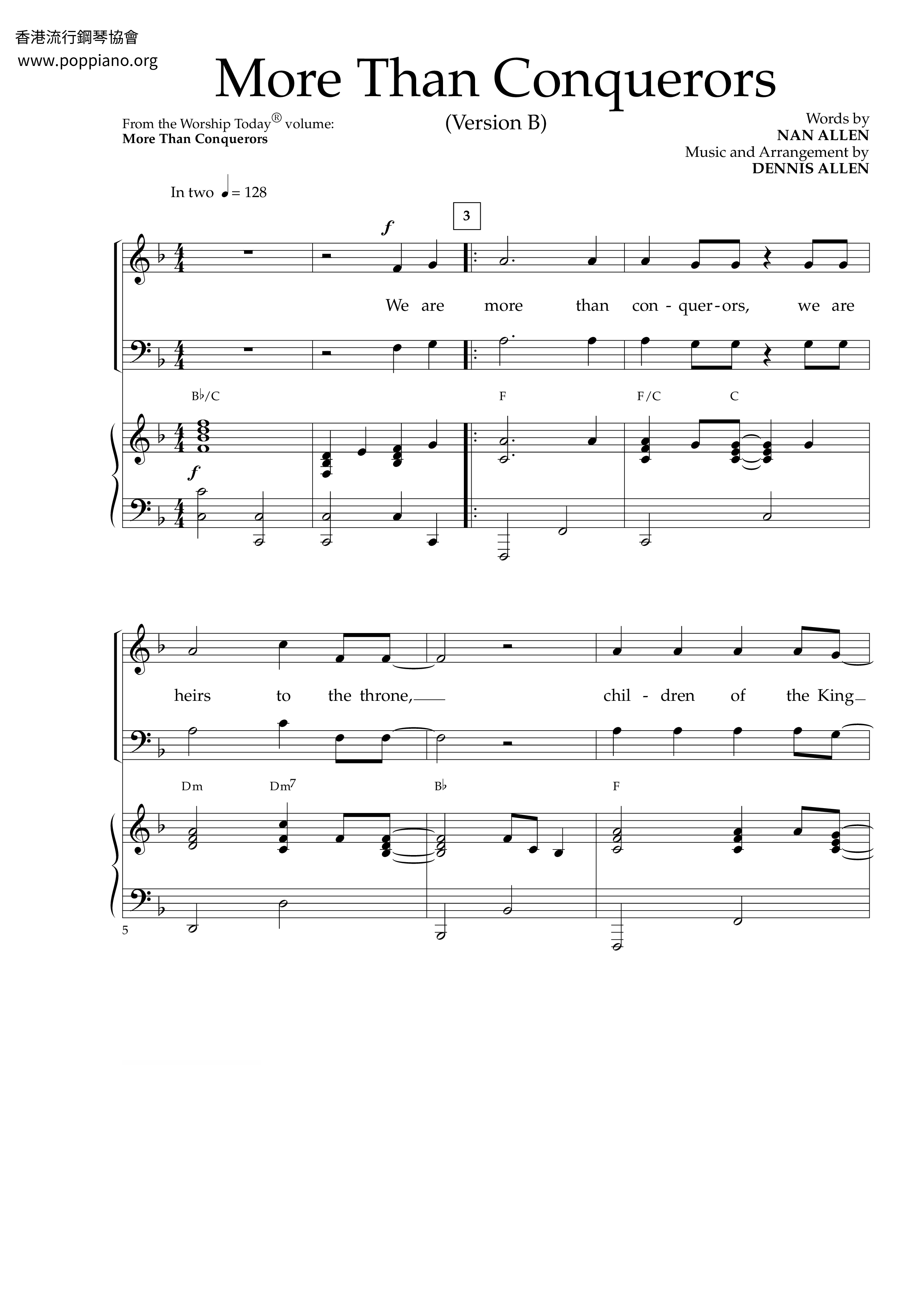 Hymn More Than Conquerors Sheet Music Pdf Free Score Download ★