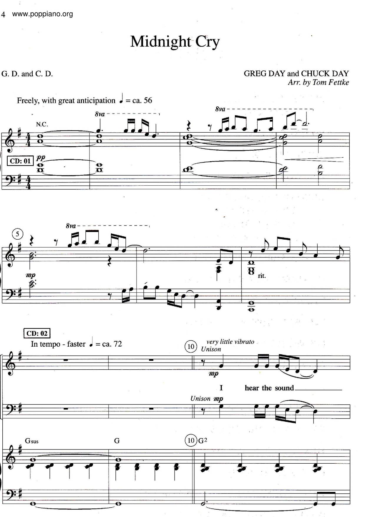 Hymn-Midnight Cry Sheet Music Pdf, - Free Score Download ★