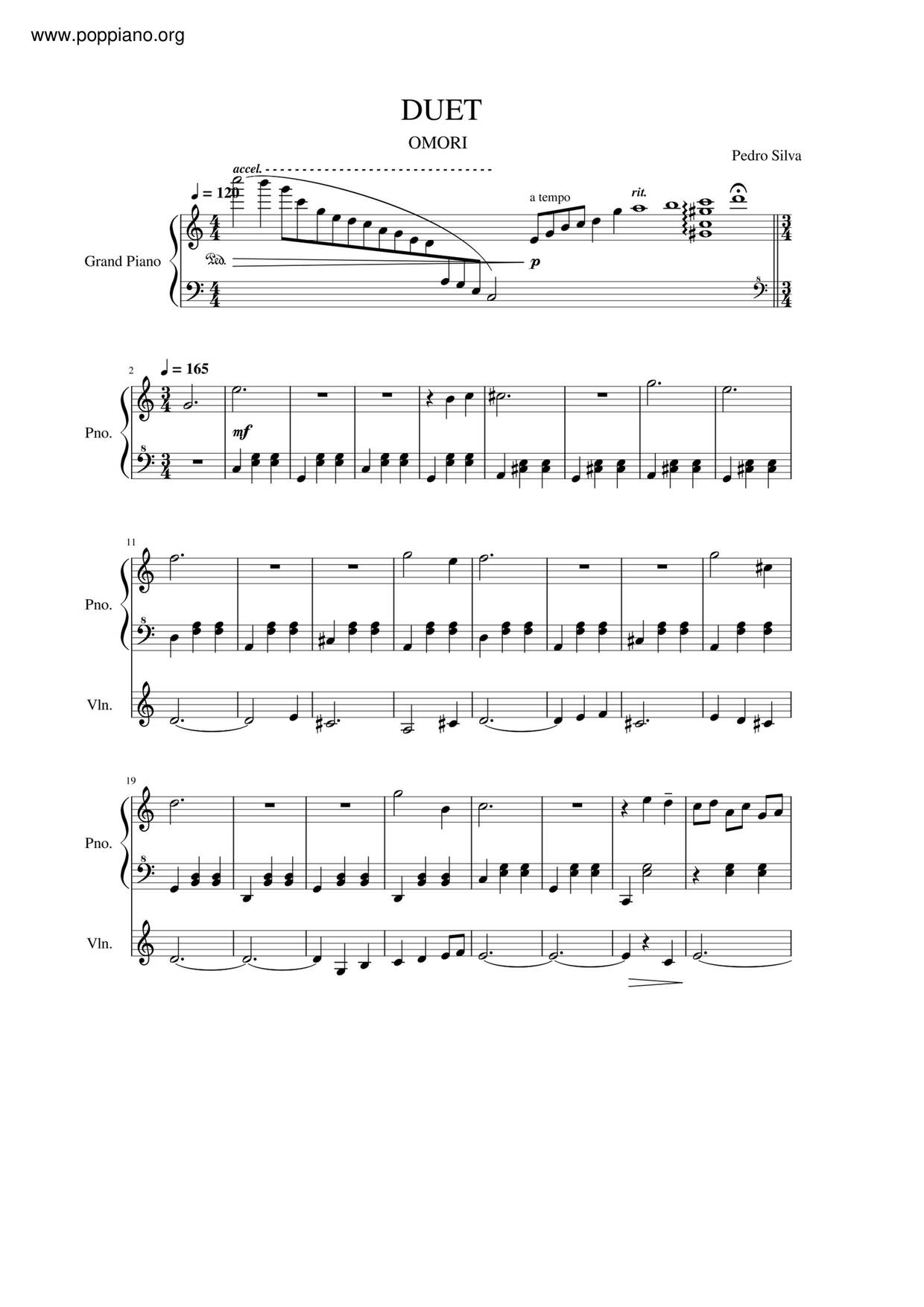 OmoriFinal Duet Sheet Music pdf, Free Score Download ★