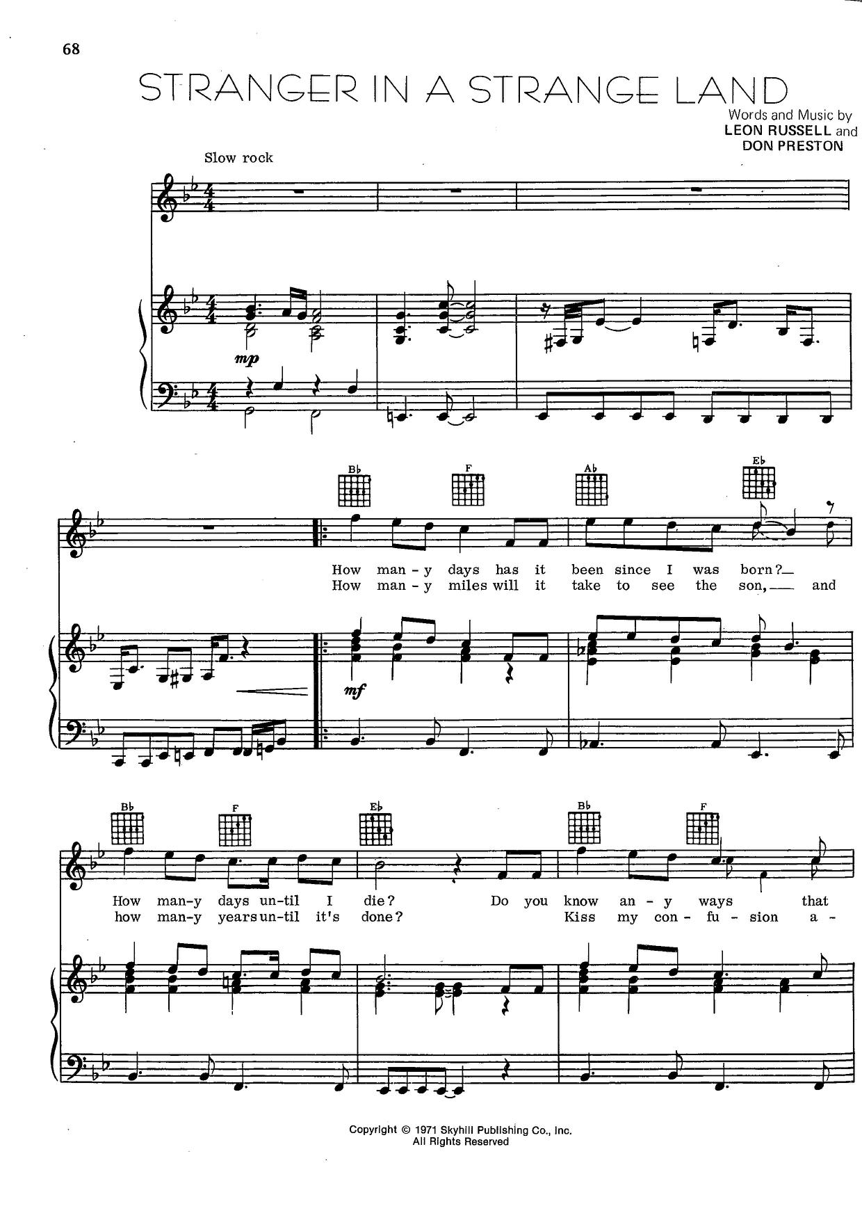 leon-russell-stranger-in-a-strange-land-sheet-music-pdf-free-score