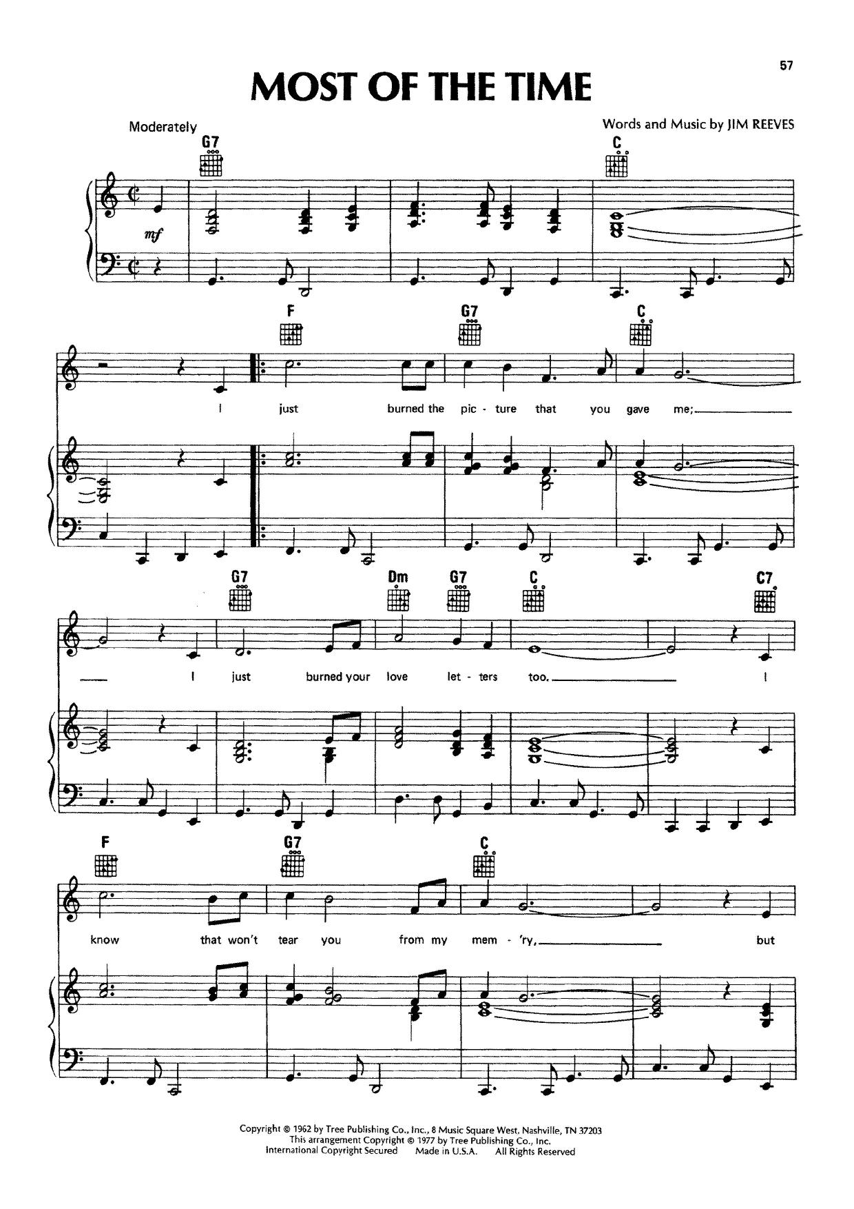 jim-reeves-most-of-the-time-sheet-music-pdf-free-score-download