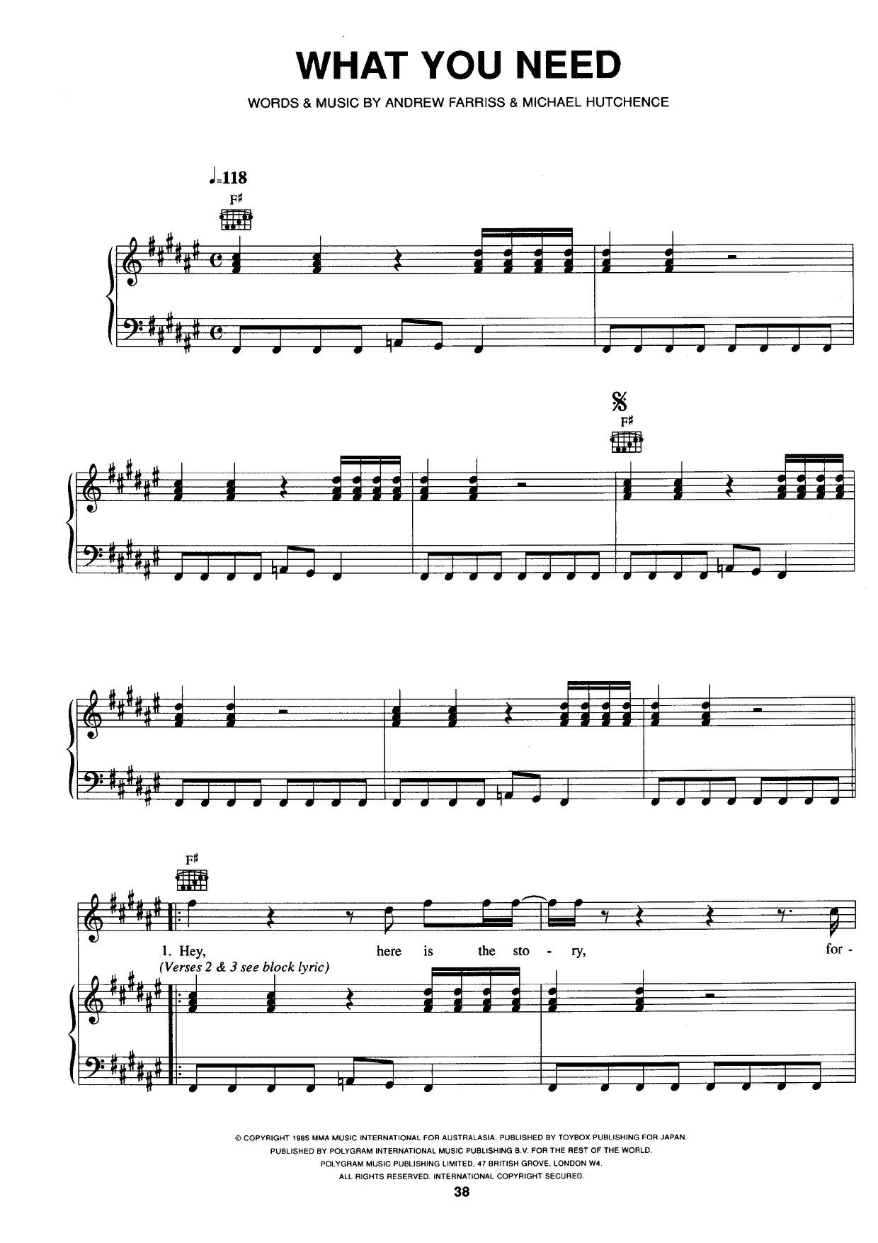 inxs-what-you-need-sheet-music-pdf-free-score-download