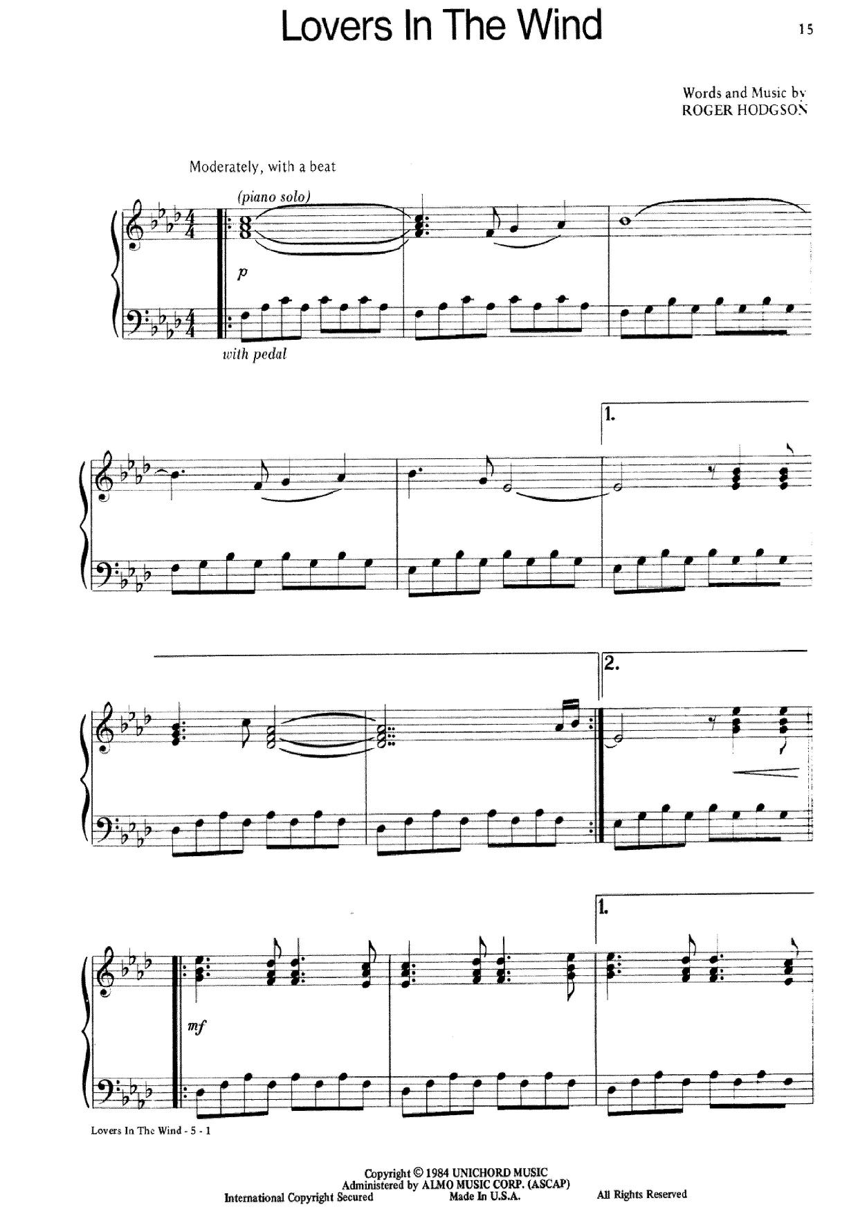 roger-hodgson-lovers-in-the-wind-sheet-music-pdf-free-score-download