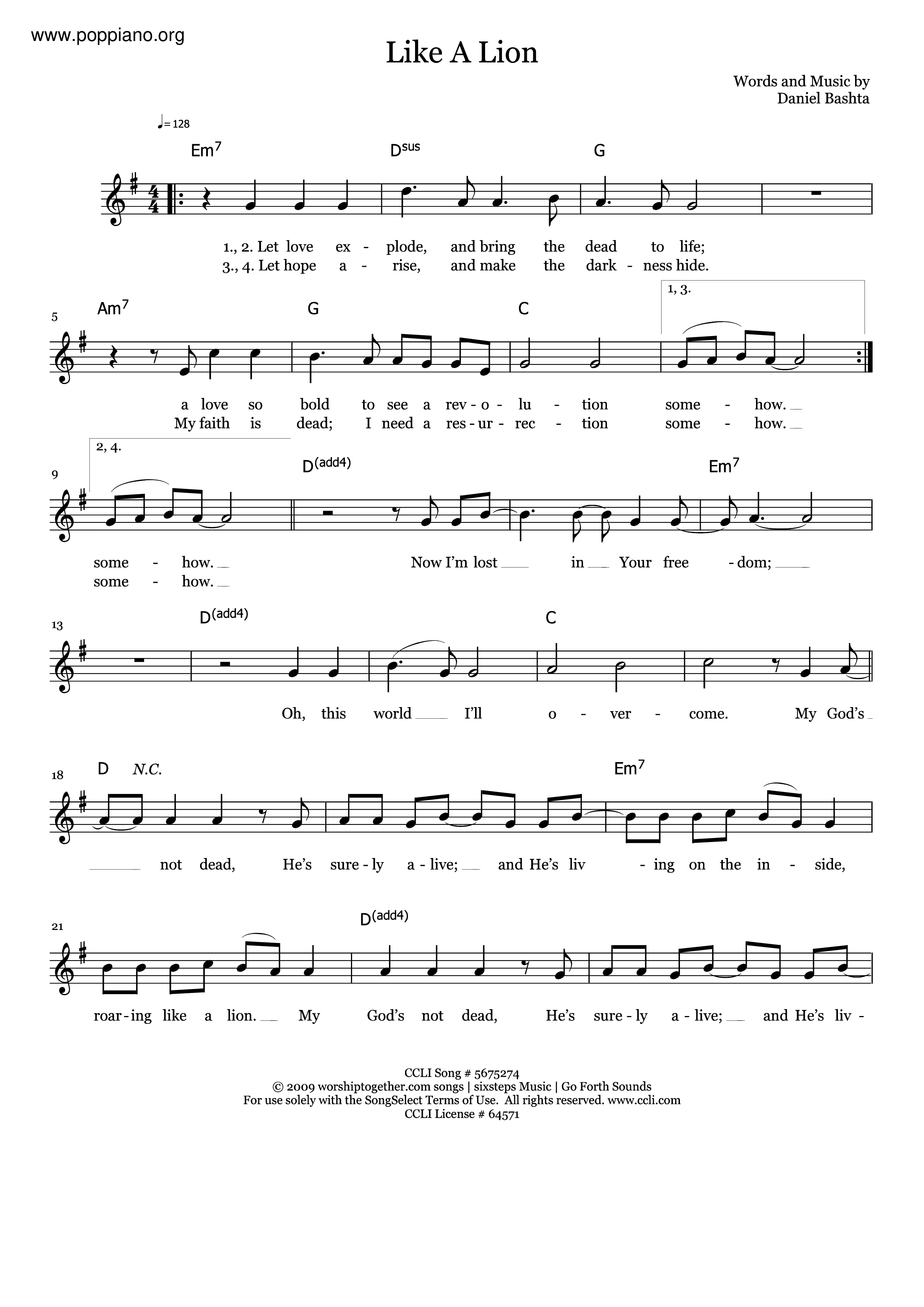 hymn-like-a-lion-sheet-music-pdf-free-score-download