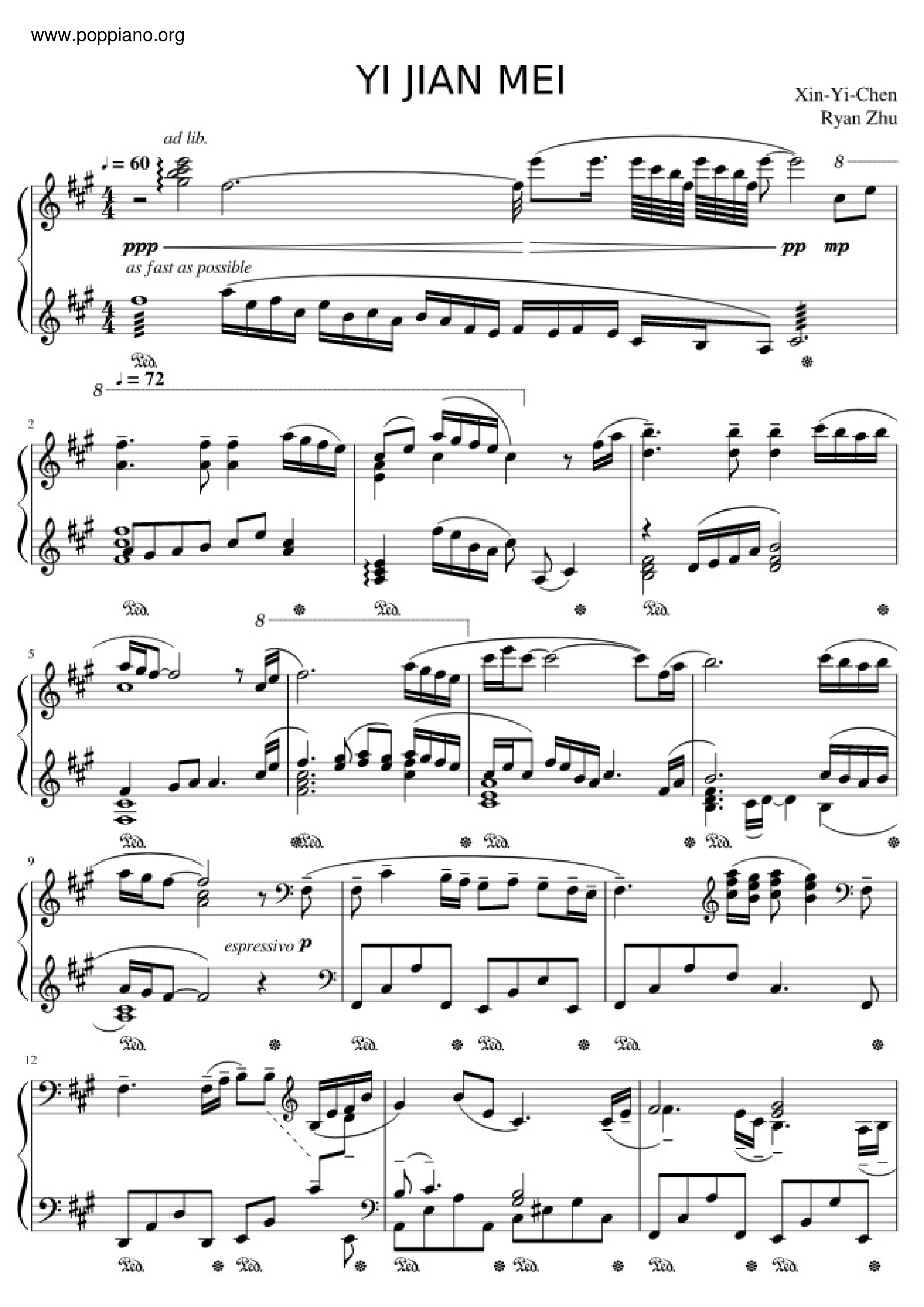 Fei Yu Ching Yi Jian Mei / Xue Hua Piao Sheet Music Pdf Free Violin ...